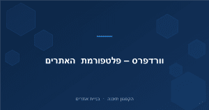 Read more about the article וורדפרס